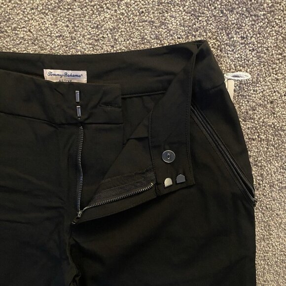 Tommy Bahama Active Womens Shorts 8" Bermuda Black Zip Front Pockets Size XS NWT - Picture 4 of 16